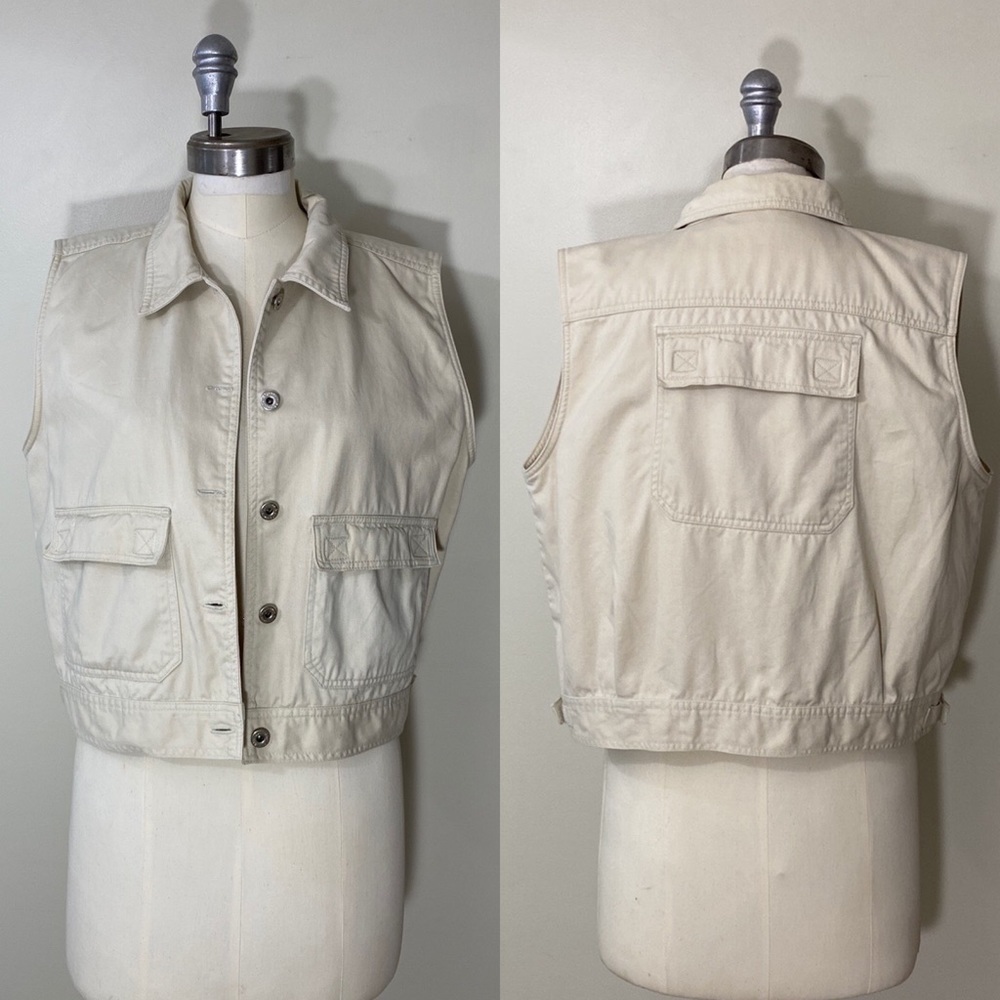 ALGONQUIN 100% COTTON BUTTON UP FIELD VEST!